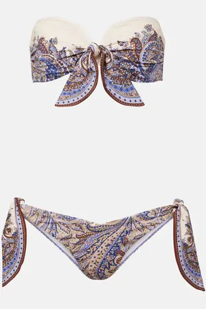 ZIMMERMANN Bikini Ottie con stampa paisley
