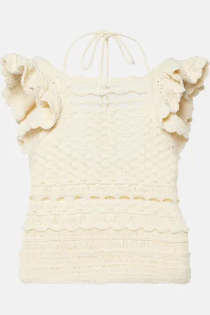 ZIMMERMANN Top Waverly in crochet di cotone