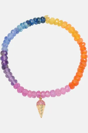 Sydney Evan Bracciale Ice Cream Cone in oro 14kt con zaffiri