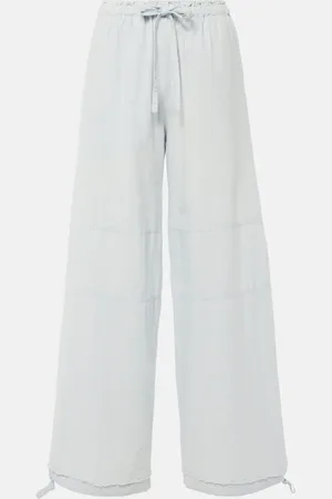Acne Studios Pantaloni a gamba larga in cotone e lino