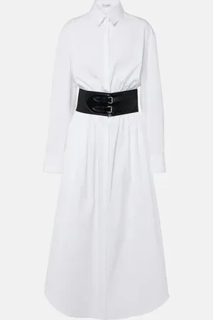 Alaïa Alaïa Abito chemisier in popeline di cotone