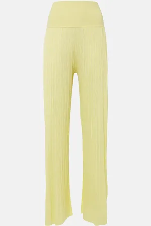 Alaïa Alaïa Pantaloni regular in jersey a vita alta