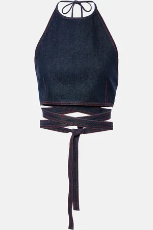 Alaïa Alaïa Top cropped in denim