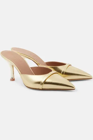 MALONE SOULIERS Mules Joella 70 in pelle metallizzata