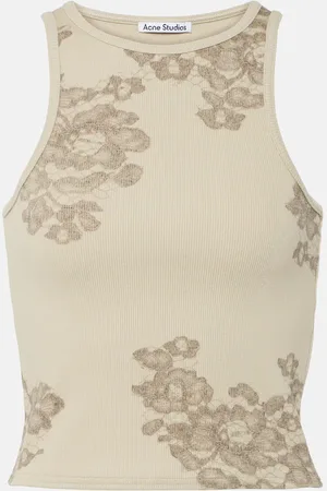 Acne Studios Tank top in misto cotone con stampa