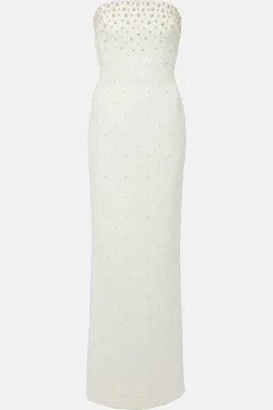Rebecca Vallance Bridal - Abito lungo Theresa con perle bijoux