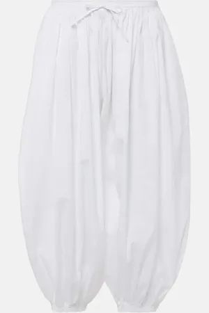 Alaïa Alaïa Pantaloni a gamba larga in popeline