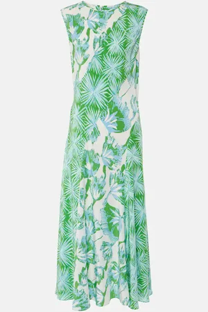 Diane von Furstenberg Abito lungo Sunniva con stampa floreale