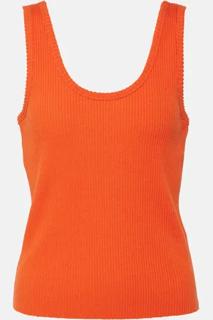 Vince Top in misto cotone a coste