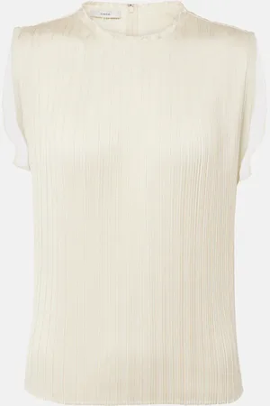 Vince Top in raso e chiffon con pince