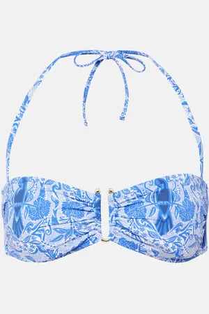 Heidi Klein Top bikini Lake Como con stampa