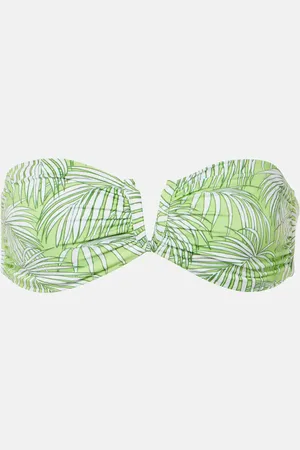 Melissa Odabash Top bikini a fascia Alba con stampa