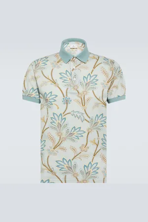 Etro Polo in piqué di cotone con stampa