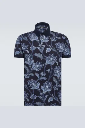 Etro Polo in piqué di cotone con stampa