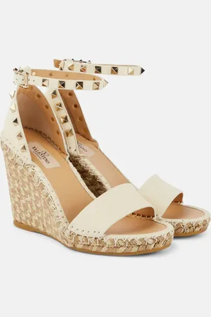 VALENTINO GARAVANI Sandali espadrillas Rockstud 105 in pelle