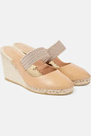 MALONE SOULIERS Sandali espadrillas Siena 70 in pelle con zeppa
