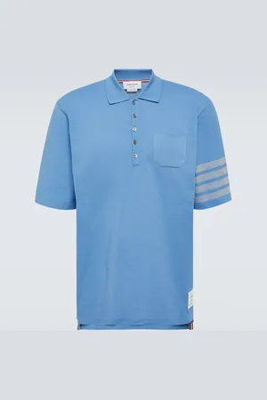 Thom Browne Polo 4-Bar in piqué di cotone