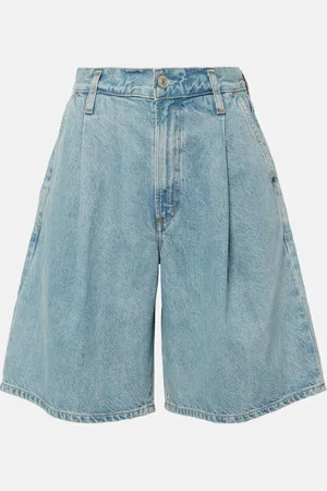 AGOLDE Bermuda di jeans Ellis a vita media