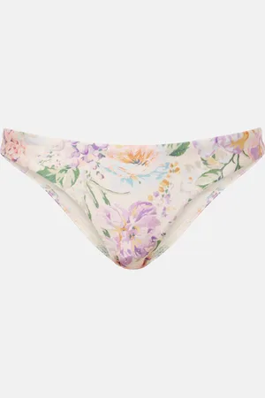 ZIMMERMANN Slip bikini Halliday Skinny con stampa