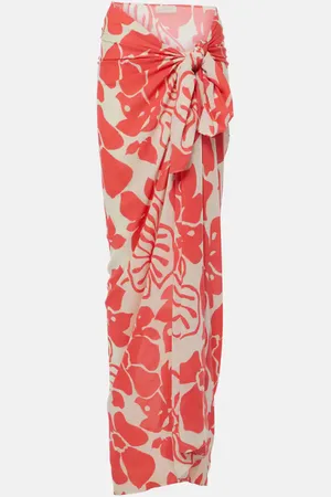 FAITHFULL THE BRAND Pareo Abaya con stampa floreale
