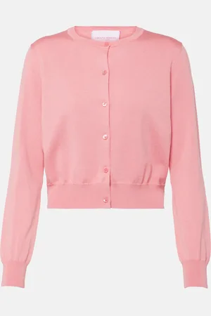 Carolina Herrera Cardigan cropped in seta e cotone