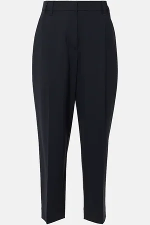 Brunello Cucinelli Pantaloni tapered in misto lana