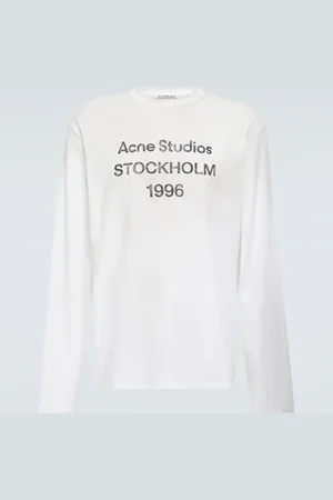 Acne Studios Top in jersey con stampa
