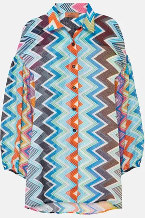 Missoni Camicia in cotone e seta a zig-zag