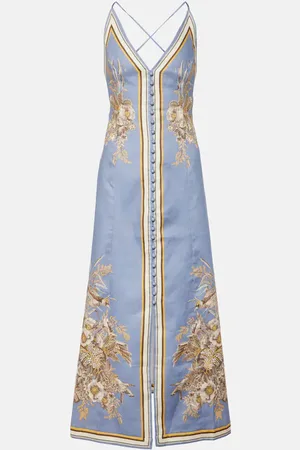 ZIMMERMANN Abito Ottie in lino con stampa