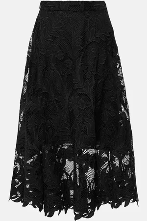 Oscar de la Renta Gonna midi in pizzo guipure