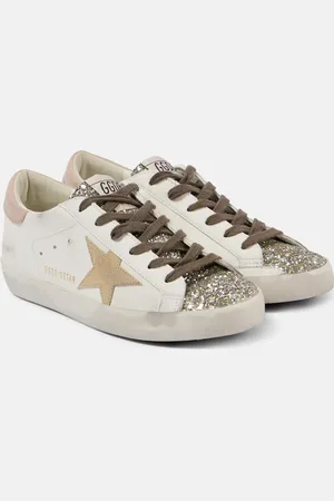 Golden Goose Sneakers Super-Star in pelle con glitter