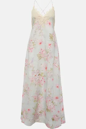 ZIMMERMANN Abito lungo Halliday con pizzo e stampa