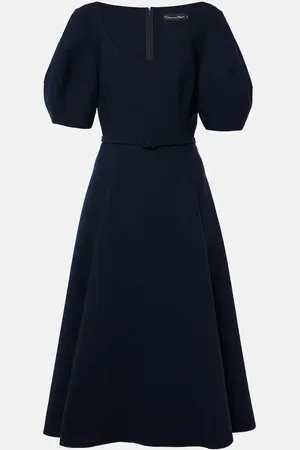 Oscar de la Renta Abito midi in misto lana