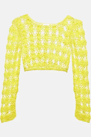 ANNA KOSTUROVA Top cropped Bella in crochet di cotone