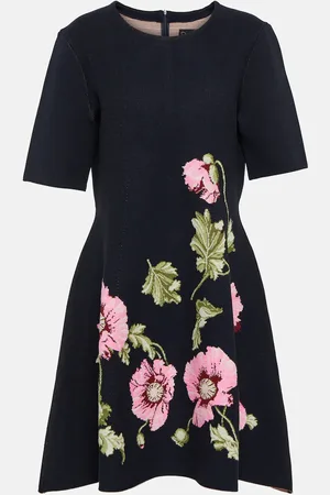 Oscar de la Renta Miniabito Poppy in jacquard