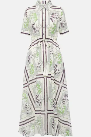 Tory Burch Abito chemisier in cotone con stampa