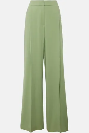 Oscar de la Renta Pantaloni a gamba larga in georgette