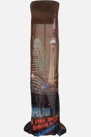 Jean Paul Gaultier X Shayne Oliver - Abito lungo in tulle con stampa
