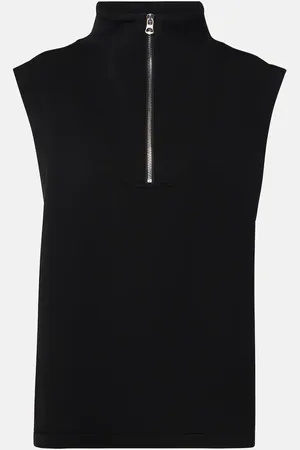 Varley Top Magnolia in jersey con mezza zip