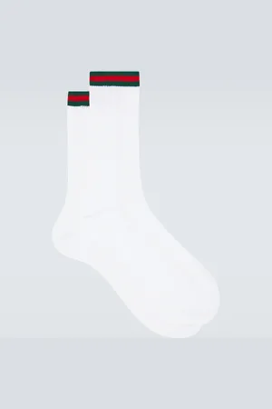 Gucci Calzini Web Stripe in misto cotone