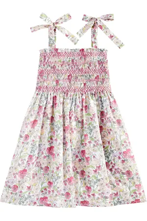La Coqueta Abito Evelia in cotone a punto smock
