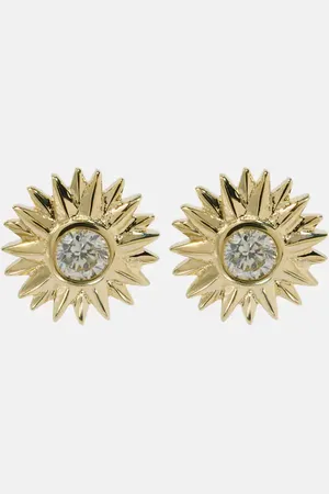 Sydney Evan Orecchini Sunburst in 14kt con diamanti