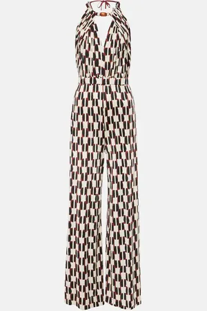 Diane von Furstenberg Jumpsuit Tai con scollo all’americana