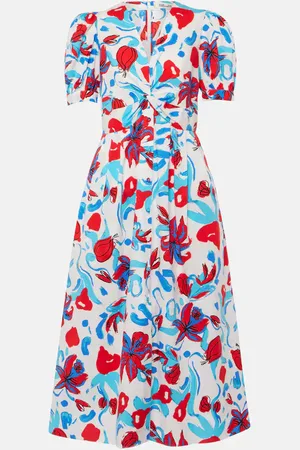 Diane von Furstenberg Abito midi Heather in misto cotone