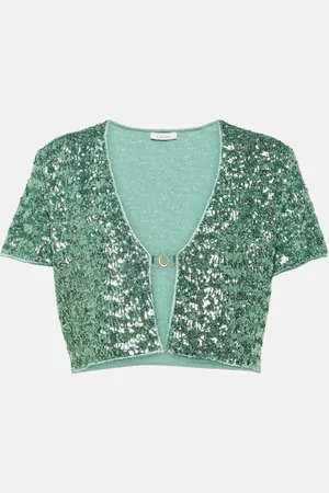 Oseree Oséree Top cropped con paillettes