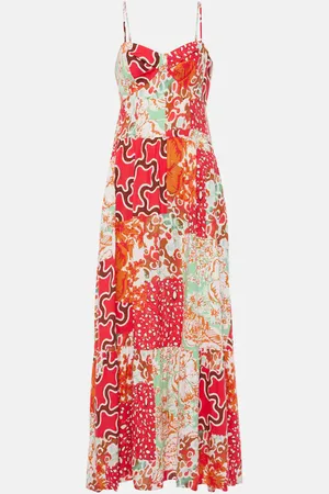Diane von Furstenberg Abito lungo Etta con stampa floreale