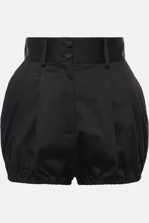 Dolce & Gabbana Shorts in gabardine di misto cotone a vita alta