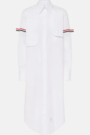 Thom Browne Abito chemisier RWB Stripe in cotone