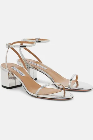 Aquazzura Sandali Olie 50 in pelle metallizzata