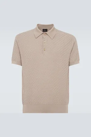 BRIONI Polo in cotone, seta e cashmere
